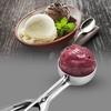 Edelstahl Eiscremelöffel Keks Dessert Essen Schaufel Schöpfer Creme Dipper Melonenkugelausstecher mit Auslöser