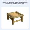 Quadratischer Bambus-Sitz Handgefertigt Niedriger Hocker Retro-Design Langlebig Für Heimdekorateure Kleine Kinder