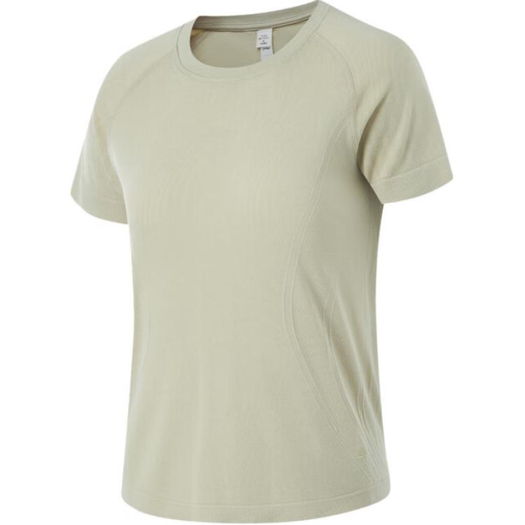 Li Ning Серия Фитнес Однотонная Футболка с Круглым Вырезом Удобная Дышащая Универсальная Повседневная Футболка с Коротким Рукавом Женская Футболка ATSU036-6 S