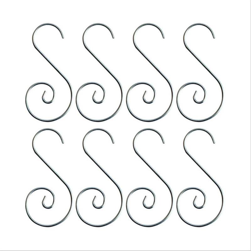 20Pcs S Shaped Metal Hook Xmas Tree Hook Hanging Pendants Christmas Decor Ornaments Hanger Hooks Home Party Accessories