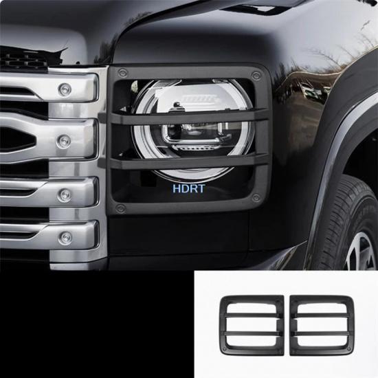 Car Style Front Rear Fog Light Cover Tail Lamp Frame Decoration Accessories Exterior Sticker For Great Wall GWM Haval H9 2024 +