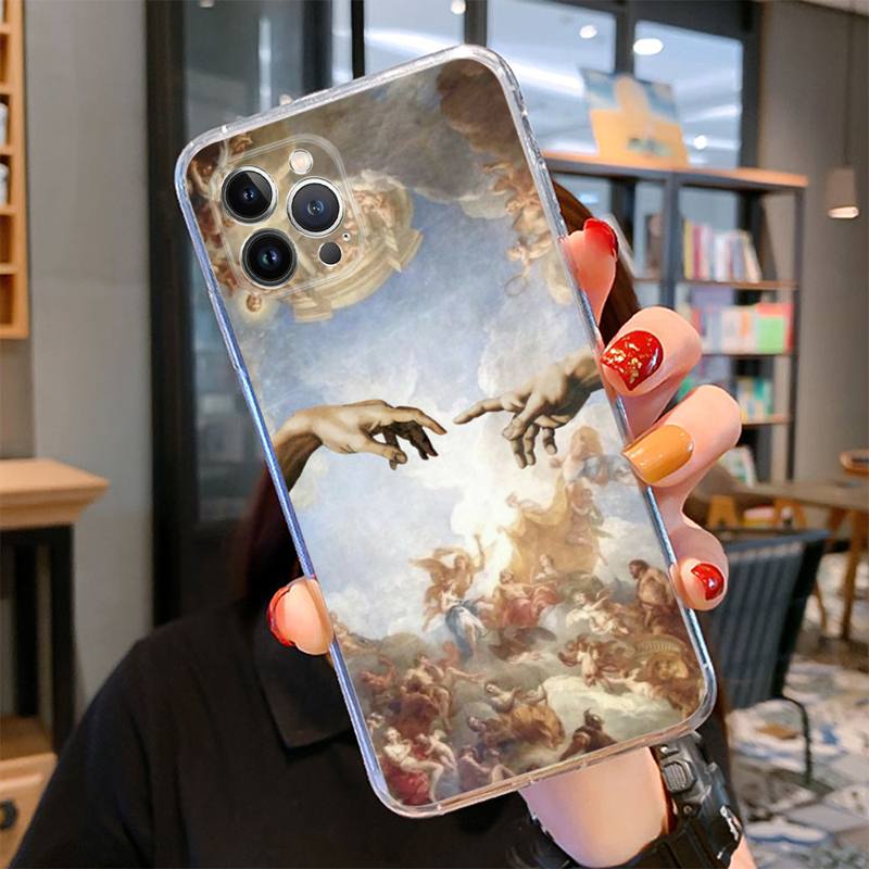 Renaissance Art Painting Pattern Phone Case For iPhone 14 13 12 Mini 11 Pro XS Max X XR SE 6 7 8 Plus Soft Silicone Cover