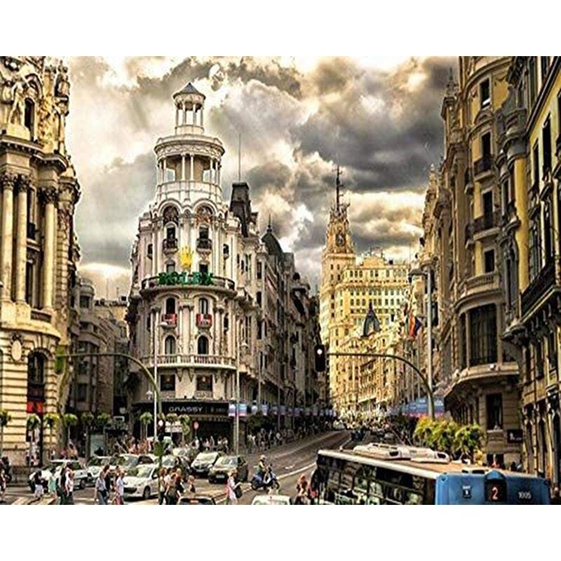 5D Diamond Embroidery City Landscape Full Drill Diamond Painting Cross Stitch  Mosaic Home Decoration