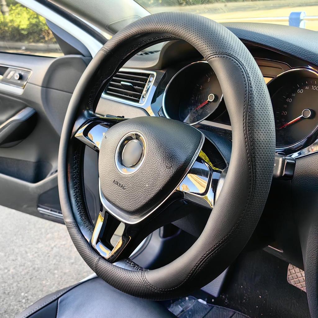 XHRING Car Steering Wheel Cover for Honda Civic Accord CRV HRV Pilot Passport Odyssey Element Insight Fit Ridgeline Clarity City LX EX EXL Si