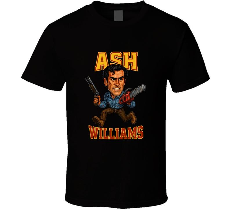 The Evil Dead Ash Williams Movie Retro Caricature Unisex T-Shirt S