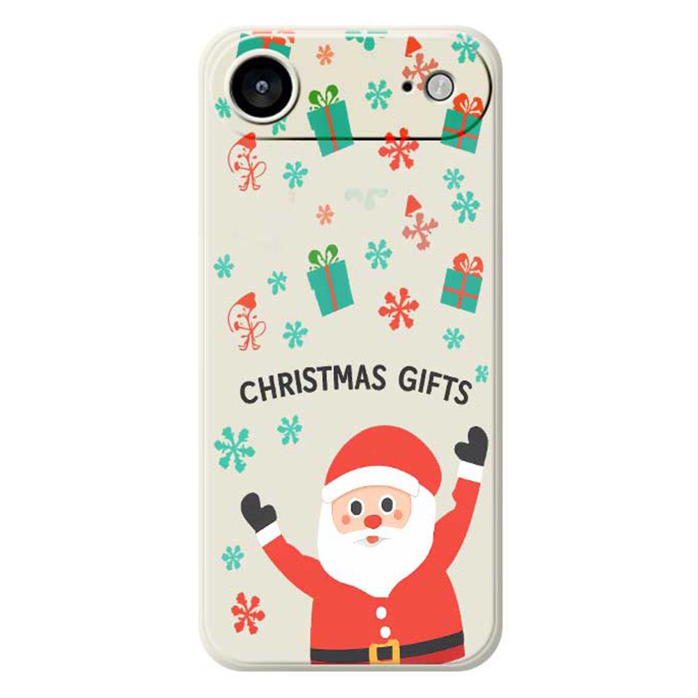 For iPhone 17 Air Case Christmas Gifts Pattern Printing Straight Edge TPU Phone Back Cover
