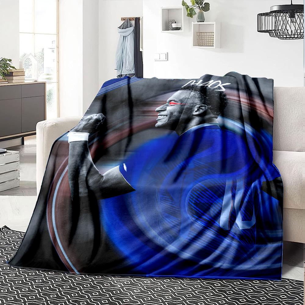 Star Player Kylian Mbappé Blanket Comfortable Suitable for Chair Bed Seaside for All Occasions Warmthful Decor Ideal Gift For Birthday Valentine'S Day
