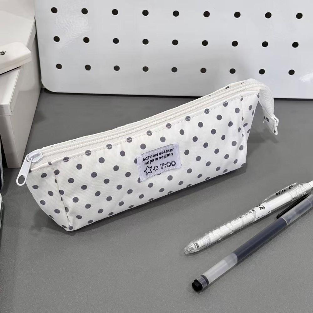 Astuccio Triangolare a Pois Custodia per Cancelleria Astuccio Kawaii per Studenti