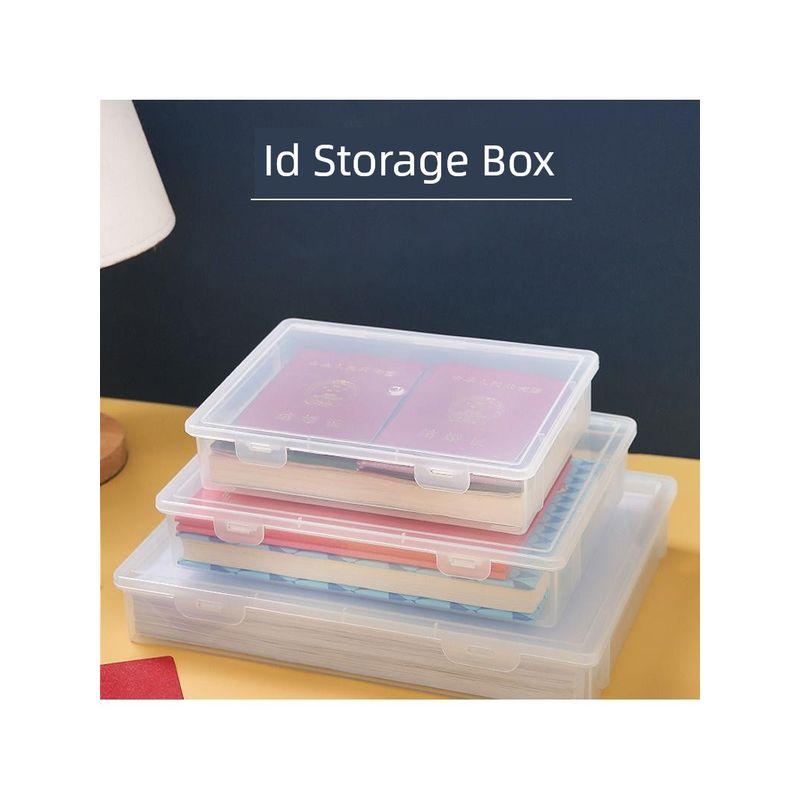 A4 Document Storage Box, Transparent Desktop File Organizer, Household Instruction Manual and Certificate Holder, Storage Solution