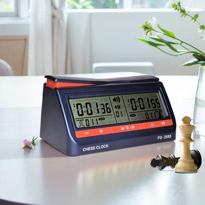 Chess Clock Professional Chess Digital Timer Multipurpose Chess Competition Game Stopwatch with Basic Bonus Count Up Down Timer