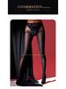 Sheer Mesh High-Waist Hip-Lift Panties with Silky Open-Crotch Stockings