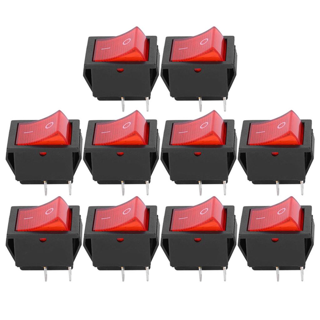 10 Stück 2-Positionen Schalter Wippschalter Ein/Aus 4-Pin KCD4 Hitzebeständigkeit für Haushaltsgeräte