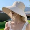 Casual Anti UV Shawl Fisherman Hat Quick Dry Wide Brim Bucket Hat Adjustable Neck Protection Sun Hat Outdoor Sports