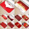 Merry Christmas and New Year Home Decoration Entrance Door Mat Bathroom Kitchen Non-Slip Floor Mat Living Room Hallway Carpet