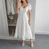 Casual Vacation Style Puffed-sleeve Long Dress Women's Wear 2025 Summer