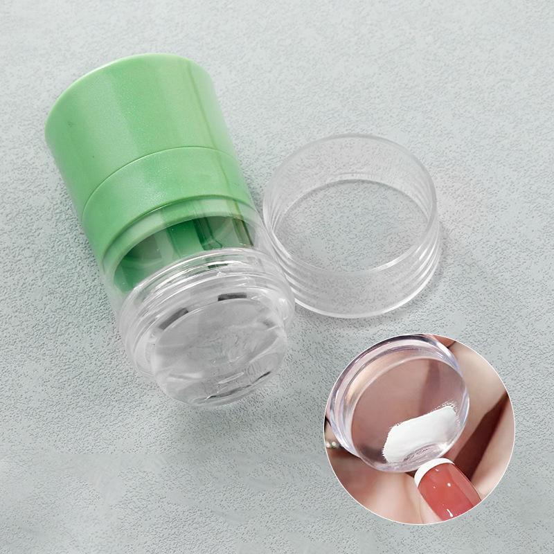 Rotatable Nails Art Stamping Plates Variable Pattern Size Silicone Fingertip Printing French Nail Seal Stamper Scraper Accessor