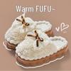 Women's 2025 Plush Cotton Slippers: Soft, Thick-Soled, Height-Boosting, and Warm Indoor Footwear for Autumn and Winter