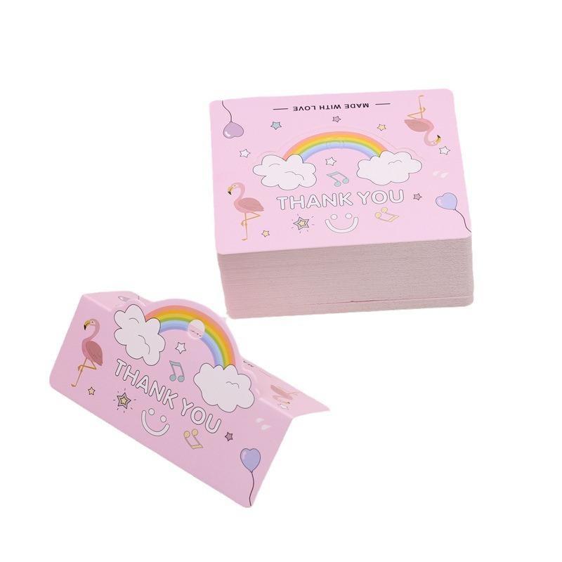 Handmade Jewelry & Hairpin Tag Card - 8cm X 10cm Snack Packaging Fold Card