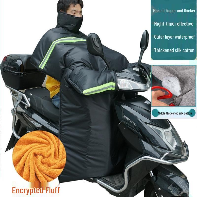 Herren Fleecegefütterte Wasserdichte Elektrische Motorrad Winter Windschutzscheibe