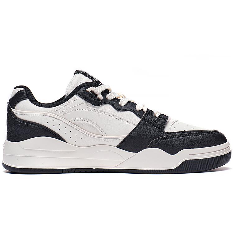 New LiNing Yuebai Anti Slip Wear Resistant Breathable Height Increasing Low Top Skateboard Shoes Men's White Black AGCS251-15
