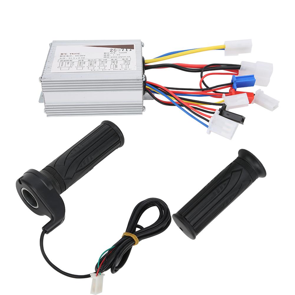 36V 500W Controller Throttle Grip Handlebar Kit Electric Bicycle Scooter Accessory