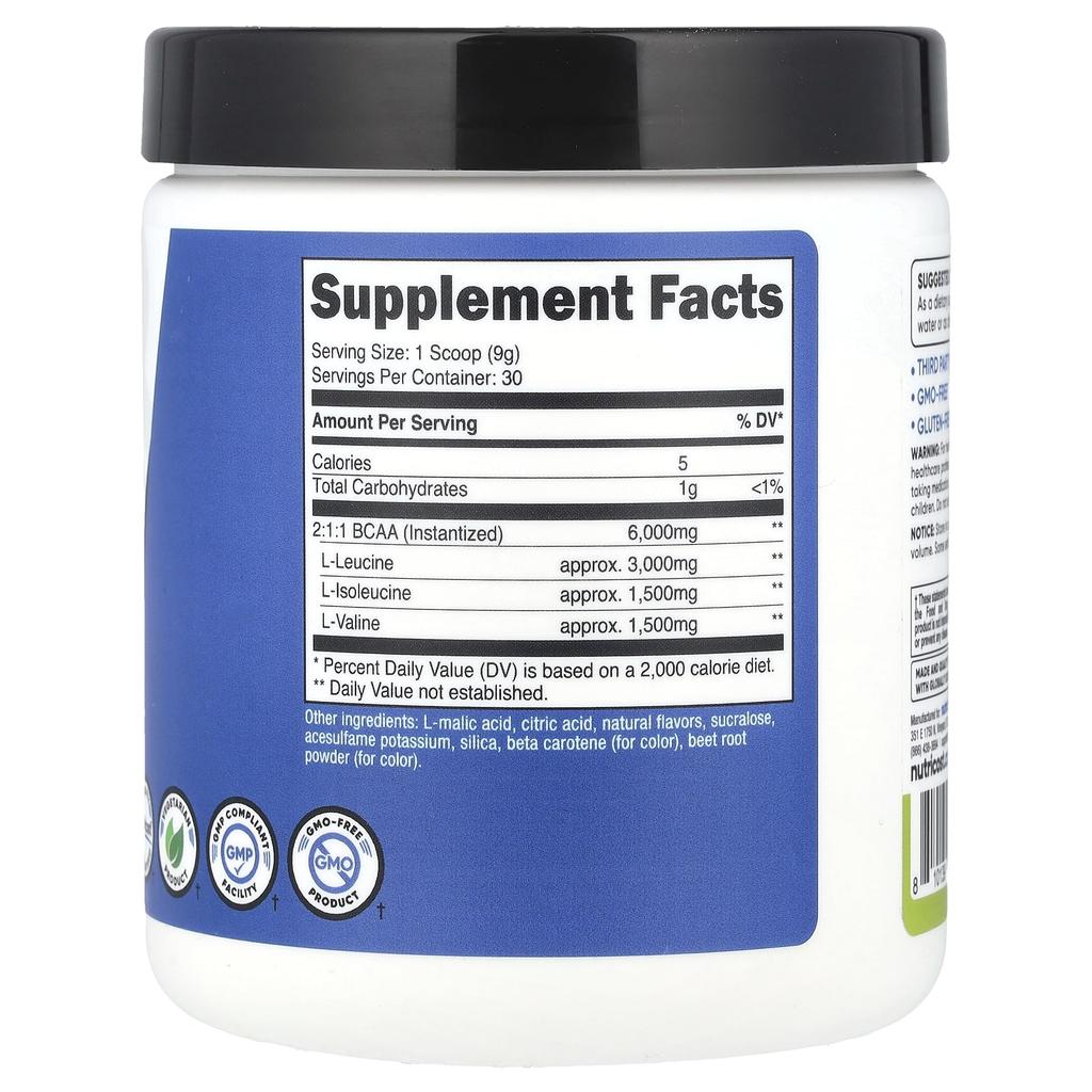 Athletic Performance, Bcaa, Peach, Pear, 270G(9.6Oz)
