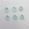 Natural Aqua Chalcedony Pear Cabochon Loose Gemstone Lot 7 Pcs 4*5 MM 3 CT For Jewelry Making