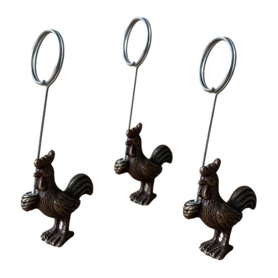 

3Pcs Note Holder Stable Anti-Corrosive Spiral Clip for Notes Photos Menus Cock