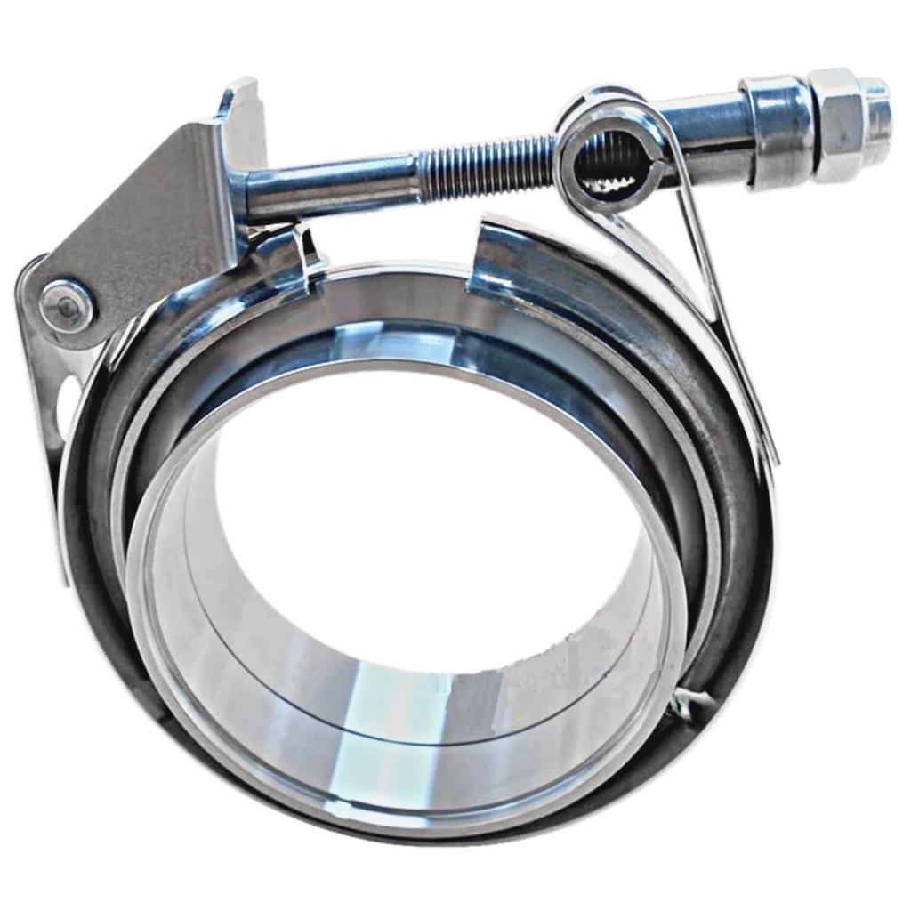 HTharros Muffler, Flange, V-Band, Stainless Steel, Clamp, Muffler Band, Main Pipe, Silencer, Turbo, Exhaust Parts, 2.25