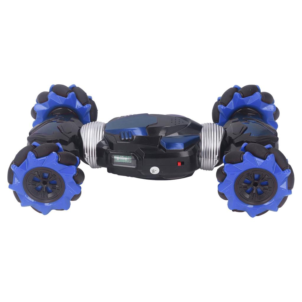 RC Stunt Car Strong Power Funny 1200MAH with Lights Music Rotating RC Crawler for Gift Blue