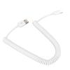 Coiled Charger Cable Type C To USB 2.0 Male 480Mbps Fast Data Extension Cord for Cellphone 9.8ft