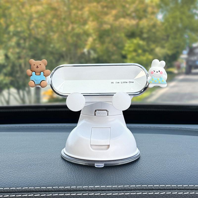Universal Cartoon Shockproof Car Phone Holder with Suction Cup for Navigation