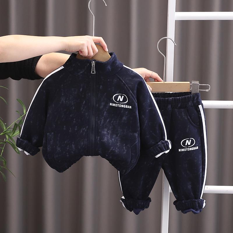 

Детские весенние костюмы: Стильные куртки и спортивные костюмы-двойки для мальчиков и девочек 2025. 90cm темно-синий