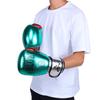 1 Pair Unisex PU Boxing Gloves Sanda Punching Sparring Sandbag Training MittsGreen