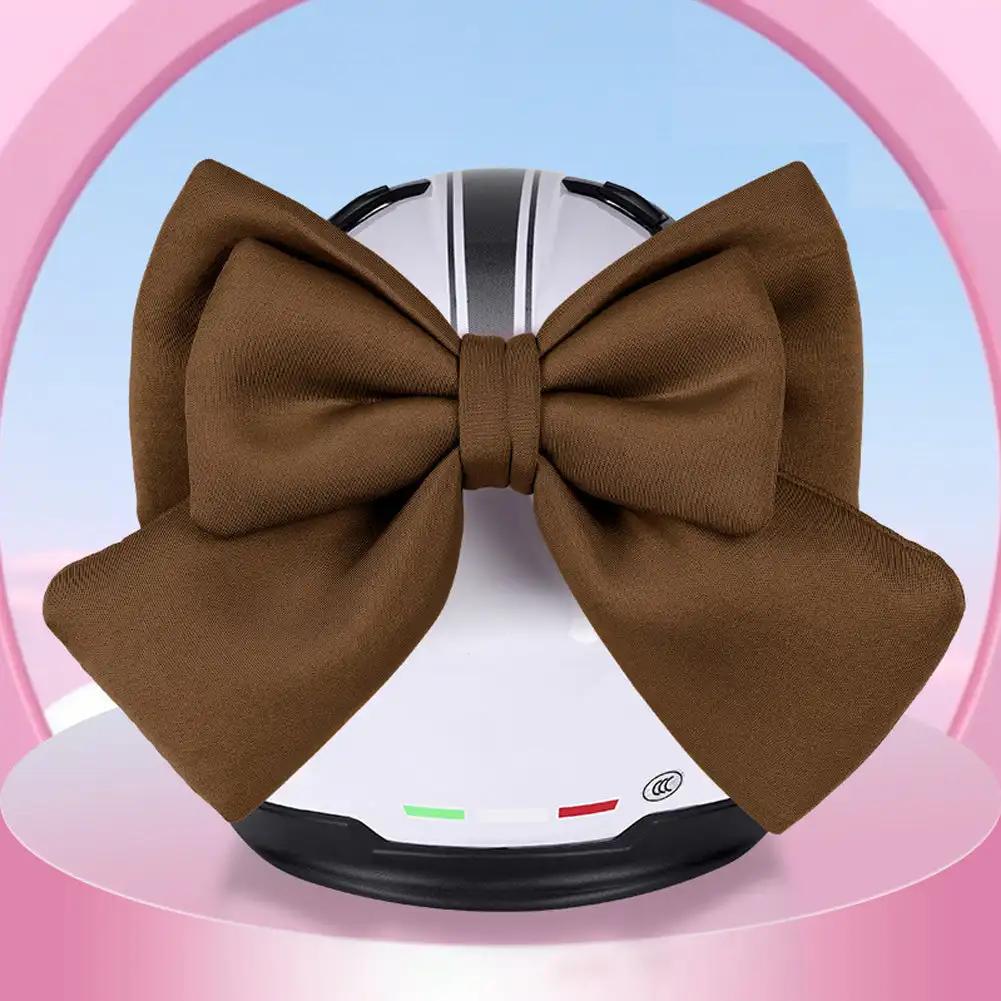 Cute Motorcycle Helmet Bow Decoration Electric Bike Helmet Body Bowknot Suction Cup Parts Decoration Accessories For Girl Women