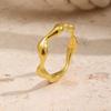 Classic Irregular Geometric Ring for Women,Stainless Steel Waterproof Rings,Fashion Jewelry Mother's Day Gift