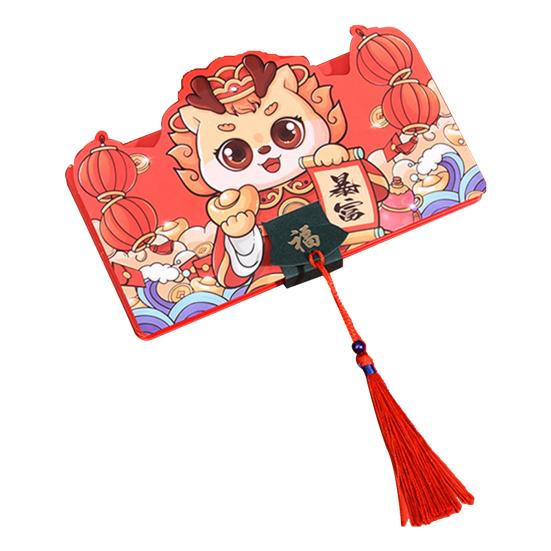 Składana czerwona koperta żywy kolor uroczy wzór ultralekki 2024 smok nowy rok szczęśliwe pieniądze czerwona koperta