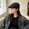 American Retro Hottie Leopard Print Forward Hat Women's Spring Summer Thin Niche Design Sense Fashion Duck Tongue Beret