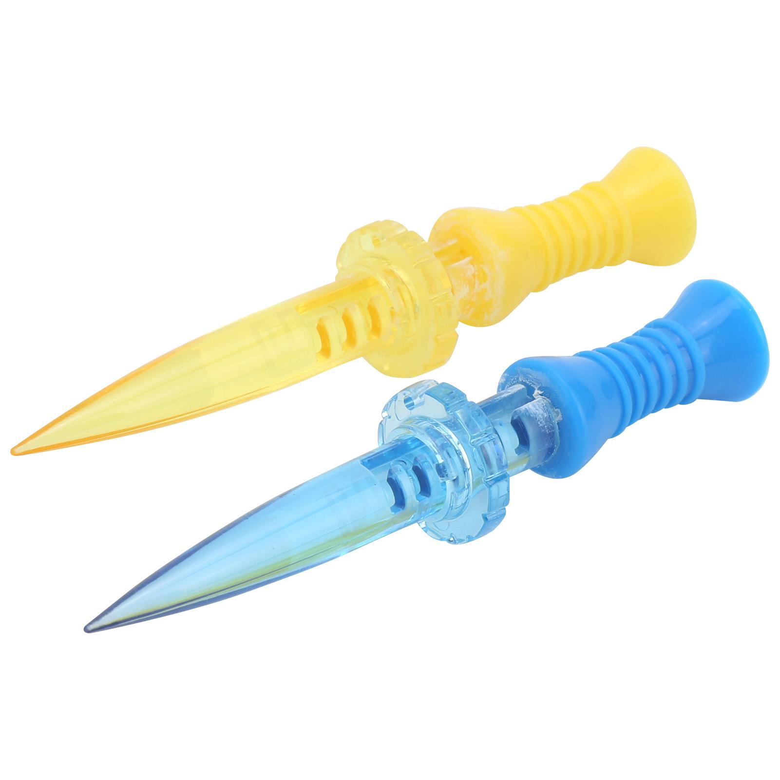 2Pcs Plastic Golf Tees 6 Section Adjustable Golf Training Ball Tees Ball Holder Set