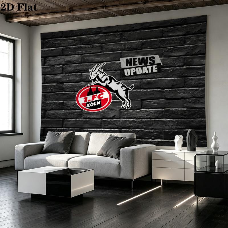 1. FC Köln Bedruckte Wandteppich – Wandbehang für Schlafzimmer, Wohnheime und Heimdekoration