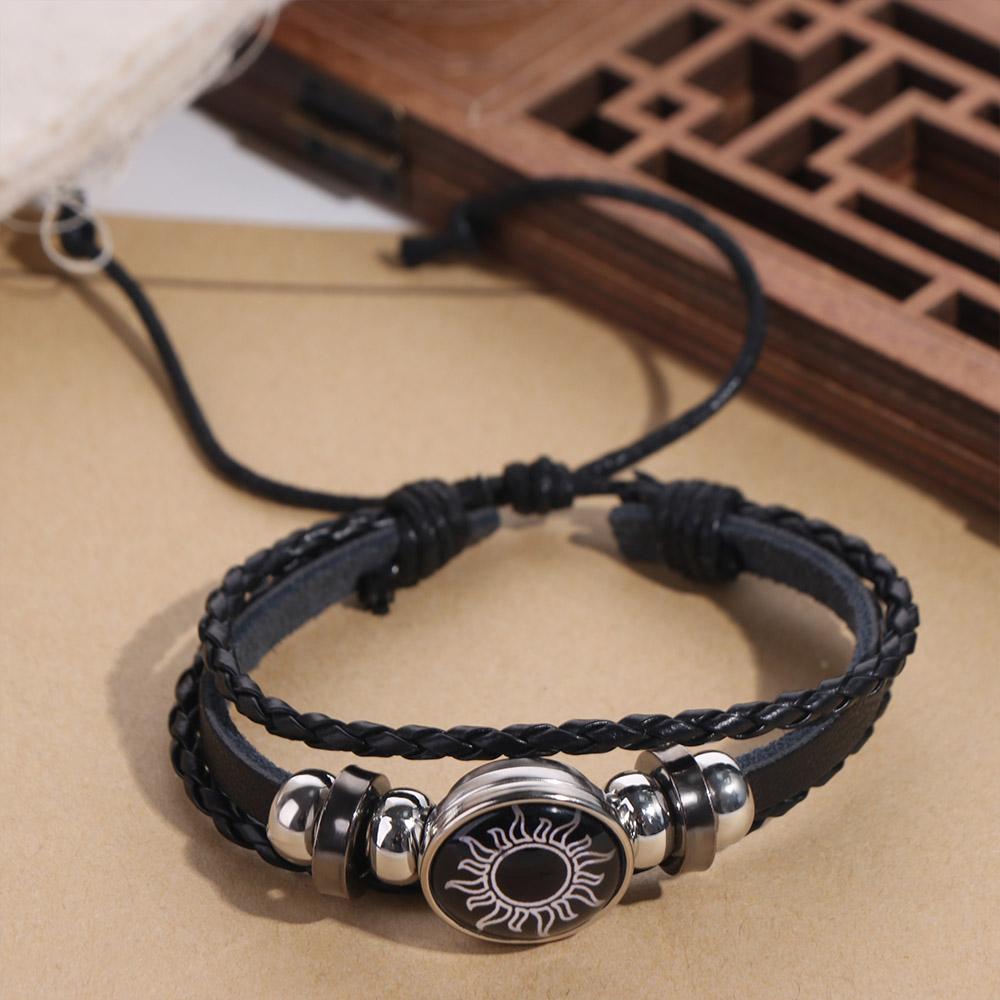 Three-layer Couple Bracelet Luminous Knitted Hand Chain Unique Bead Woven Bracelet  Gift