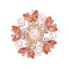 Elegant Crystal Pearl Flower Brooch For Women Vintage Rhinestone Scarf Pin Multi Purpose Jewelry Gift