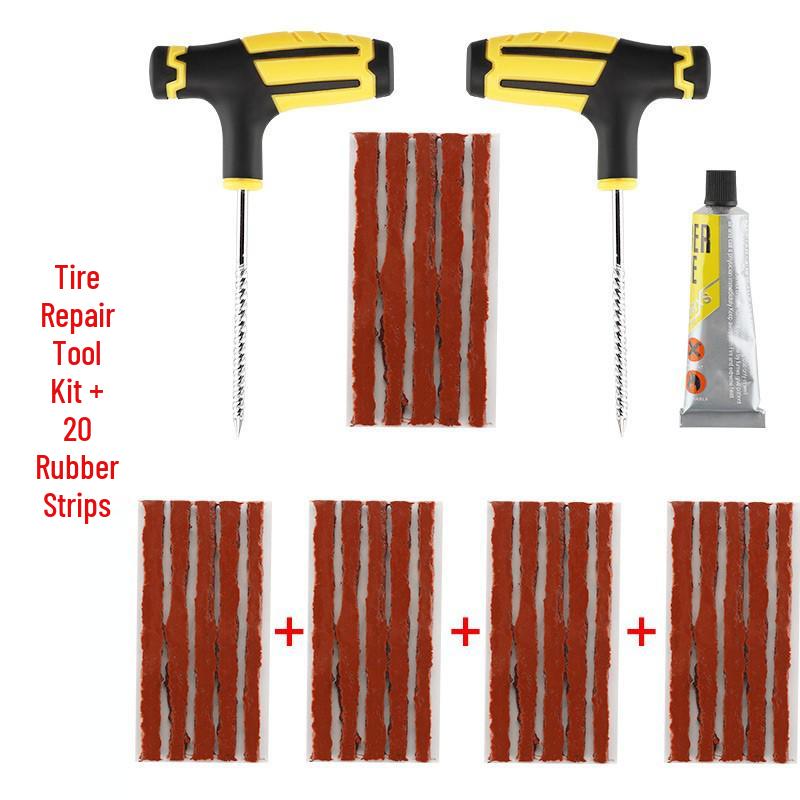 Notfall-Reifenreparaturset für Autos & Motorräder - Schnellversiegelungs-Klebestreifen & Flüssigkeit