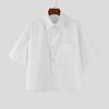 INCERUN Oversized Lapel Neck Short Sleeve Pocket Buttons Causal Shirts Tops