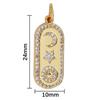 1Pcs Various Style Metal Zircon Pendants For Making DIY Bracelet Necklace Earring Key Chain