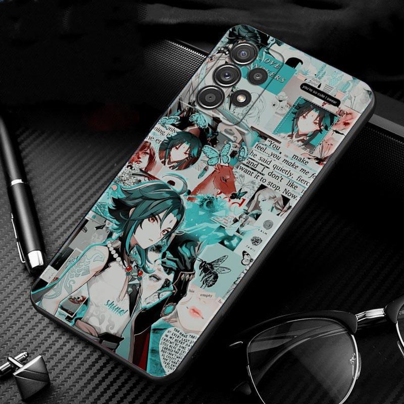 Anime Genshin Impact Case For Samsung Galaxy A51 A71 A41 A31 A11 A01 A72 A52 A42 A32 A22 A21s A02s A12 A02 Phone Shell Capa