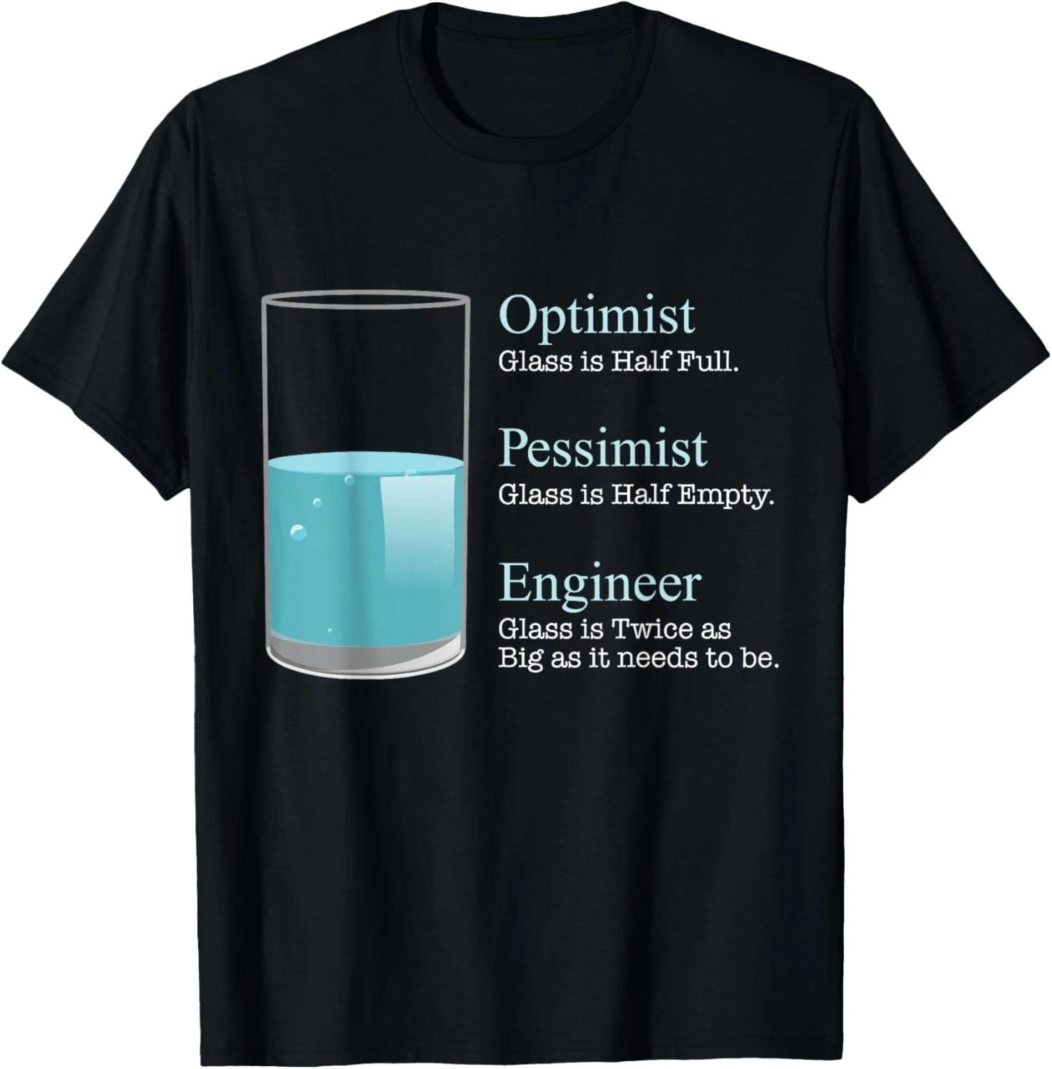 Funny Engineering Tees Unisex Adult Classic Fit Black Engineer Humor T- Shirt Sma 4XL