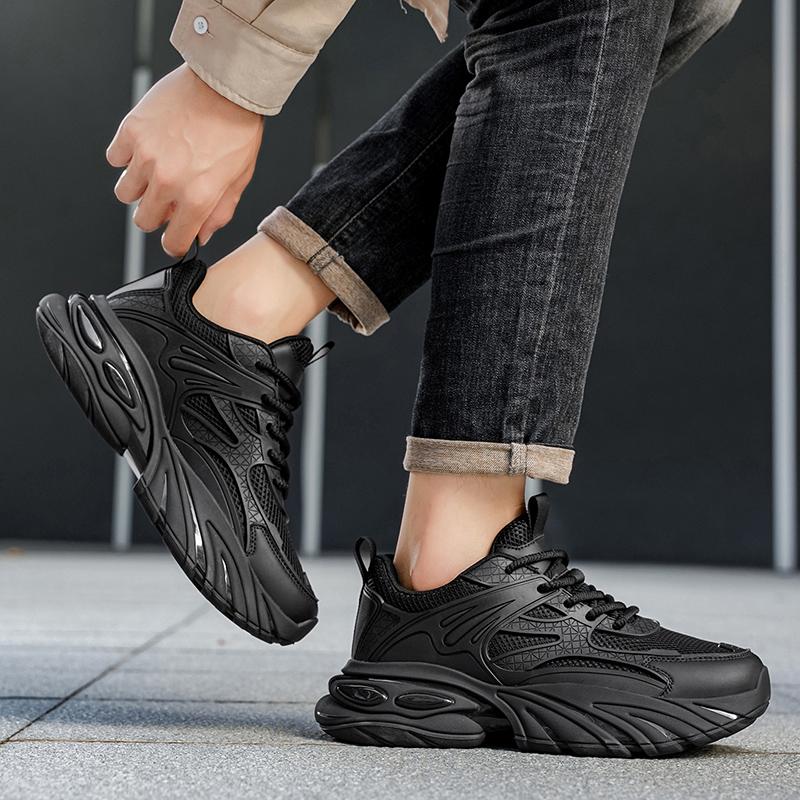 Herren Ganzjahres atmungsaktive Mode Outdoor Freizeit Sneaker Leichte weiche Sohle Speed Laufschuhe Bequeme Rennsport Schuhe