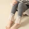 Baby Girls Leggings Lace Pants Kids Cotton Solid Ruffle Lace Children Tights Casual Pantyhose Trousers Spring Autumn