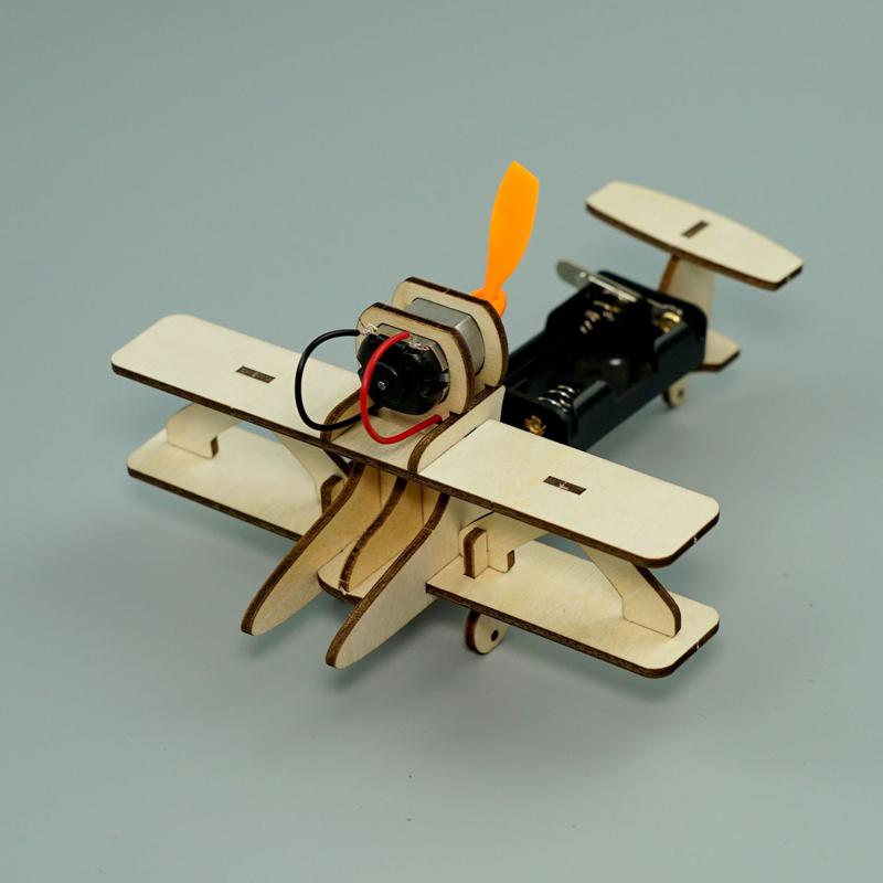 Physics STEM Technology Gadget Kids Science Toys Electric Glider Educational Toys for Children DIY Wooden Puzzle